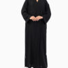 Model wears Black Embellished Abaya